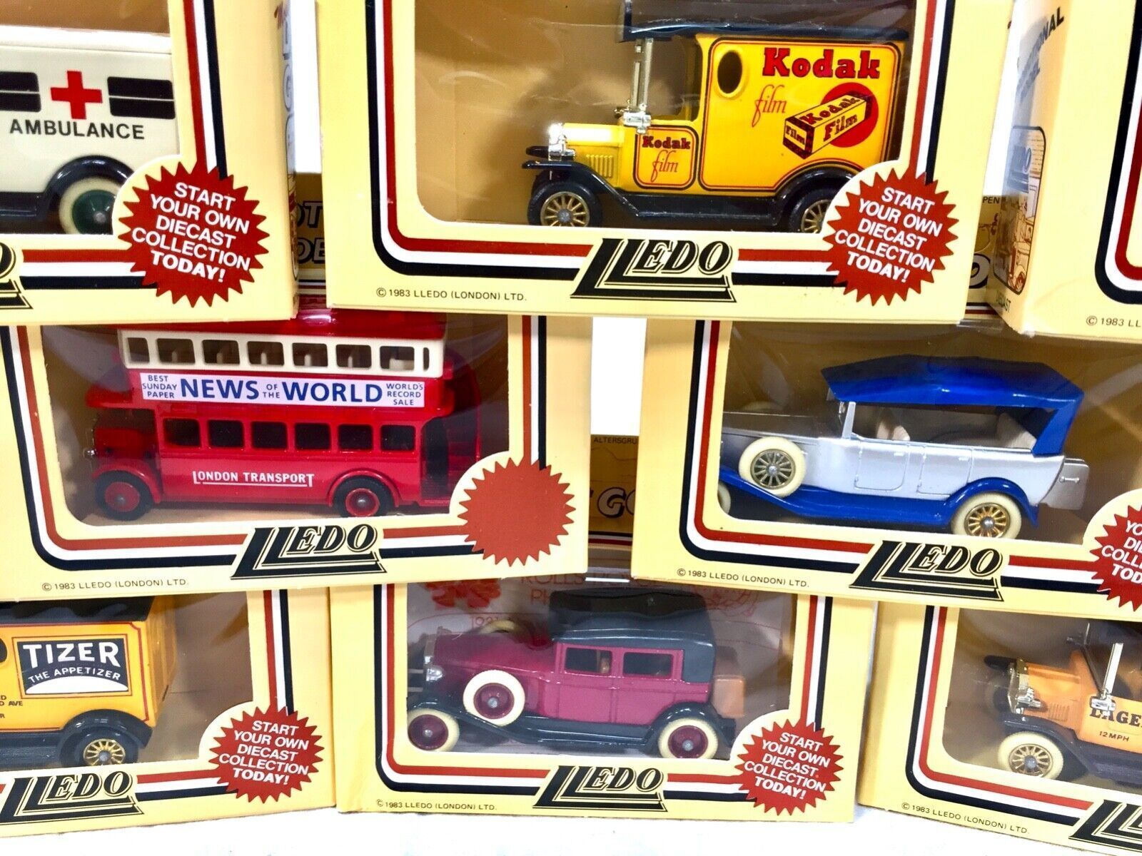 photo furniture Vintage Set Of Day Gone By Lledo Collection Of 16 X Models / Boxed / 1980s