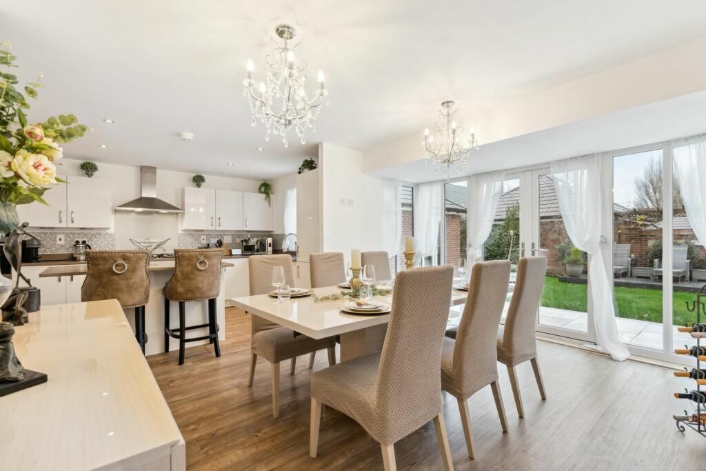 Alf Italian Dining Table In Cream Lacquered Finish, Grey Detail. Seats 8 12 People Once Extended. photo 1750.0