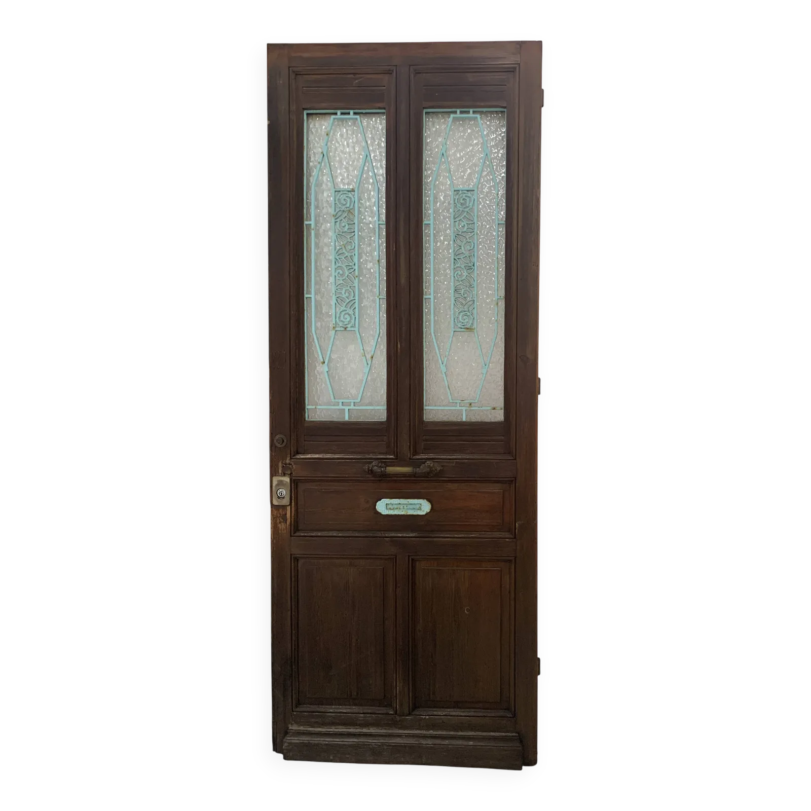 Art Deco Style Entrance Door In Solid Wood, 20th Century photo furniture