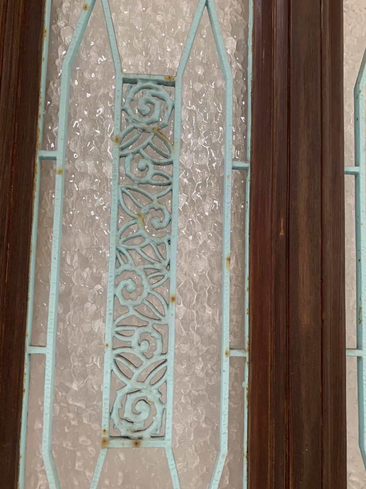 photo furniture Art Deco Style Entrance Door In Solid Wood, 20th Century