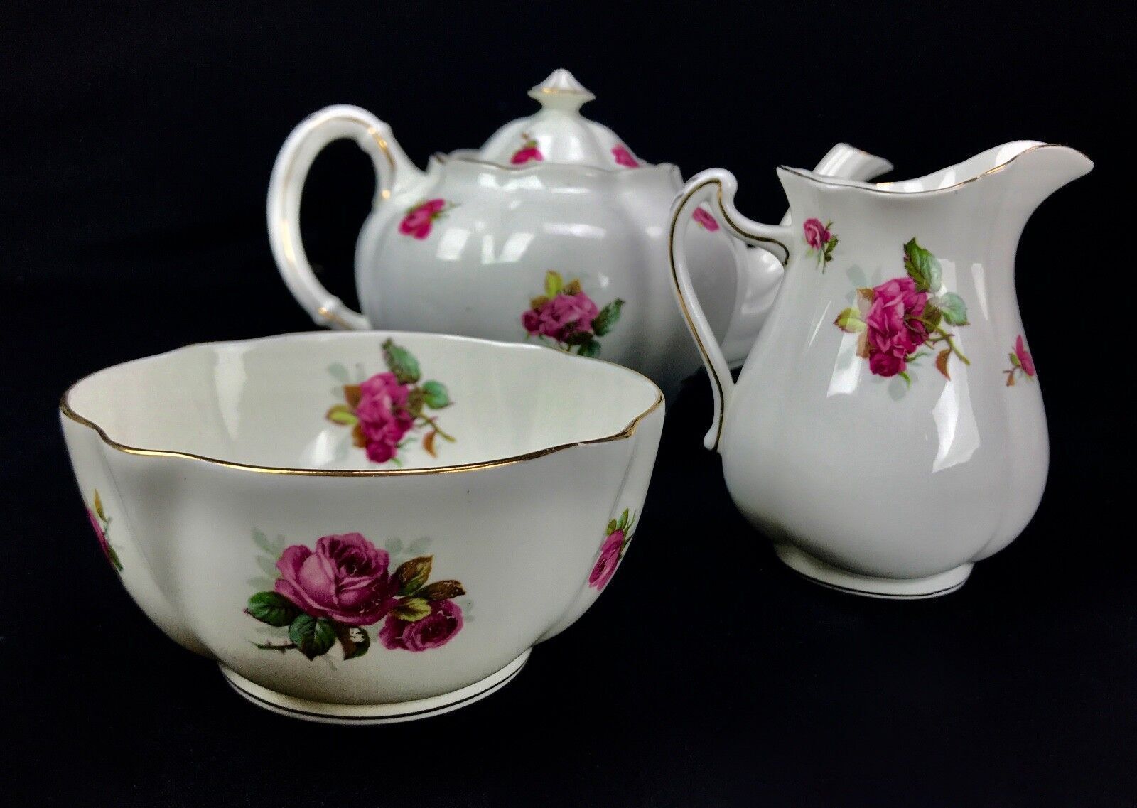 Victorian China Tea Set By Waring And Gillow London / Rose Bud / Tea Pot Rare photo Home Decor
