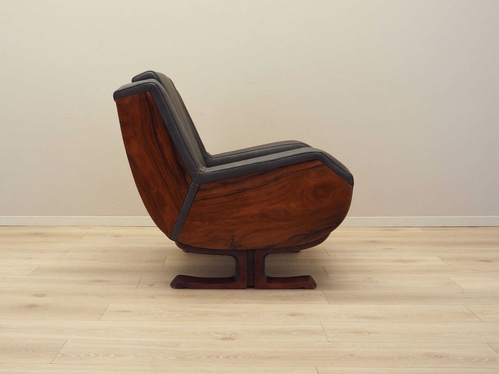 Leren Fauteuil, Italiaans Design, Ca. Jaren 1970, Productie: Italië photo vintage
