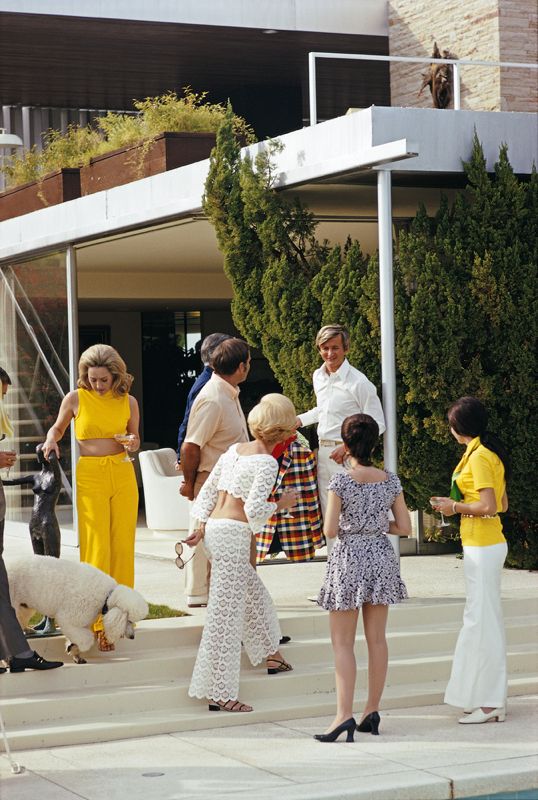 Slim Aarons 'Poolside Chic' Framed White