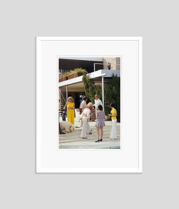Slim Aarons 'Poolside Chic' Framed White photo furniture