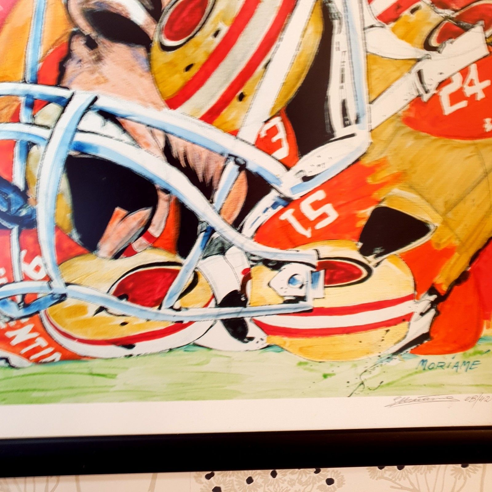 photo for sale San Francisco 49ers Print Nfl American Football Ltd Ed 8/42 Framed Stefan Moriame