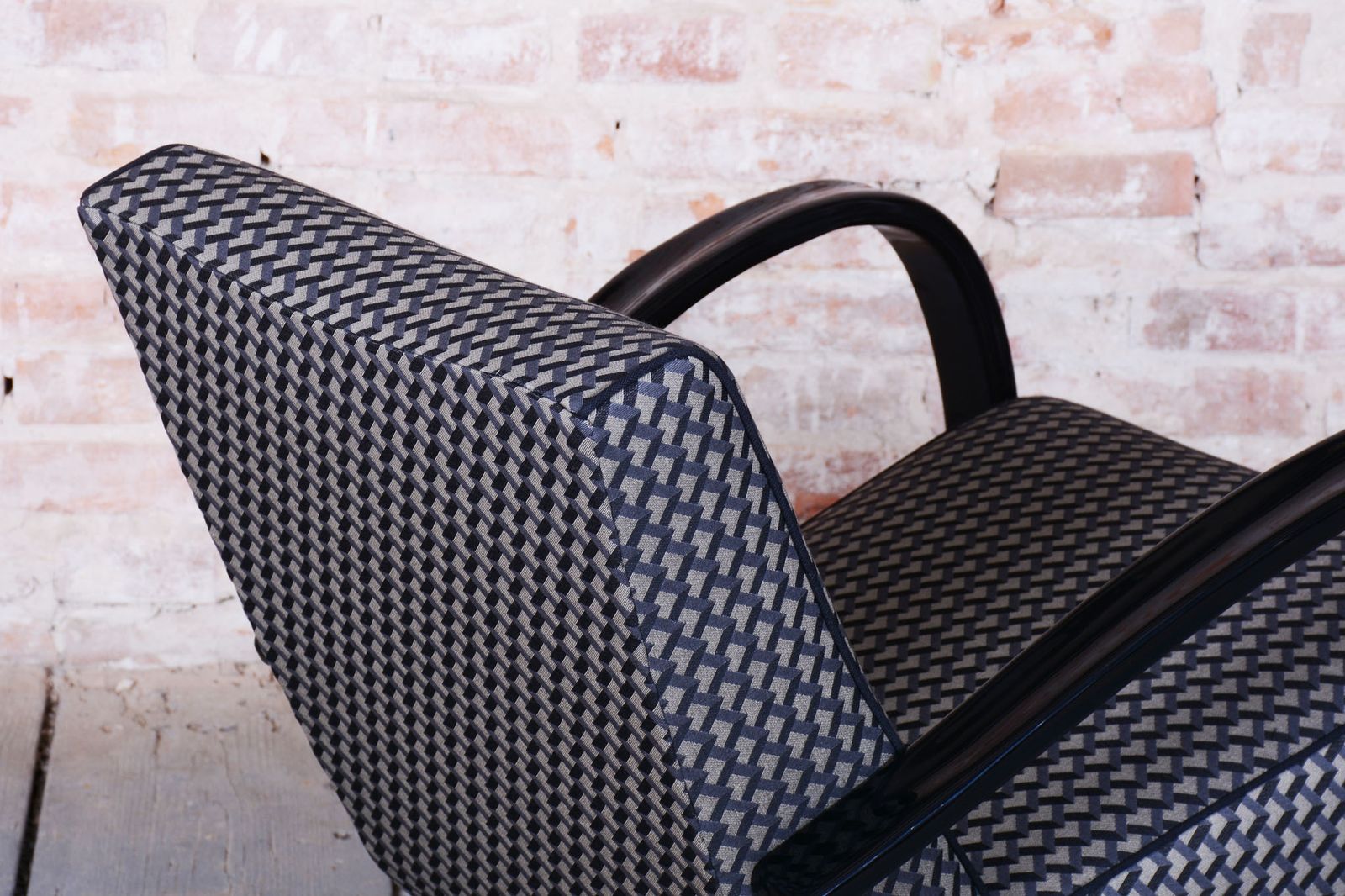 Restored Art Deco Armchair, By J. Halabala, Up Zavody, Beech, Czech, 1930s photo vinterior