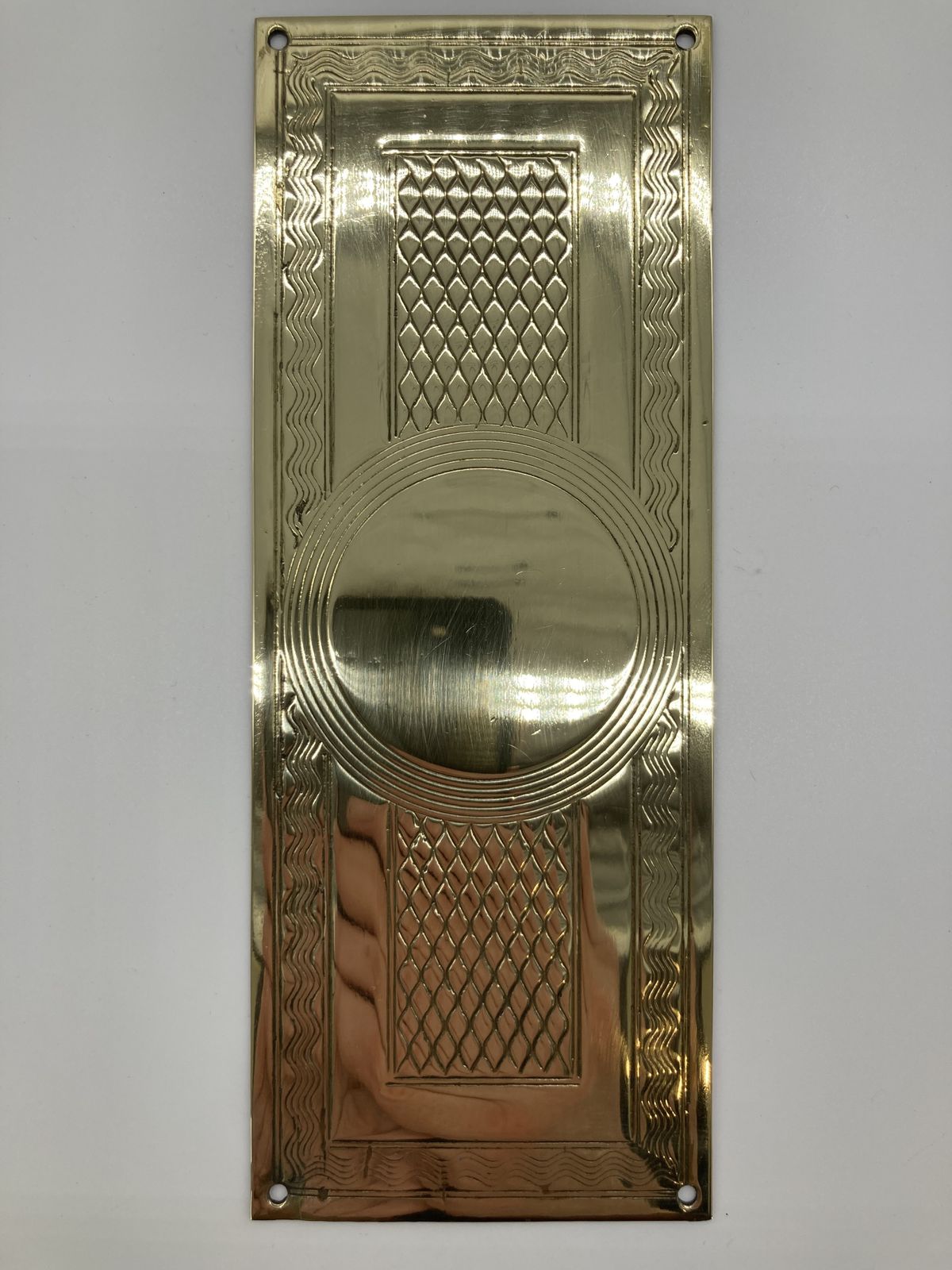 A Late 19th Century Small Brass Finger Plate