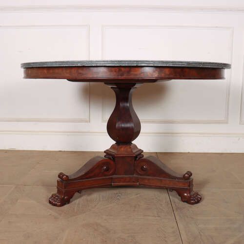 Large French Marble Topped Gueridon photo for sale