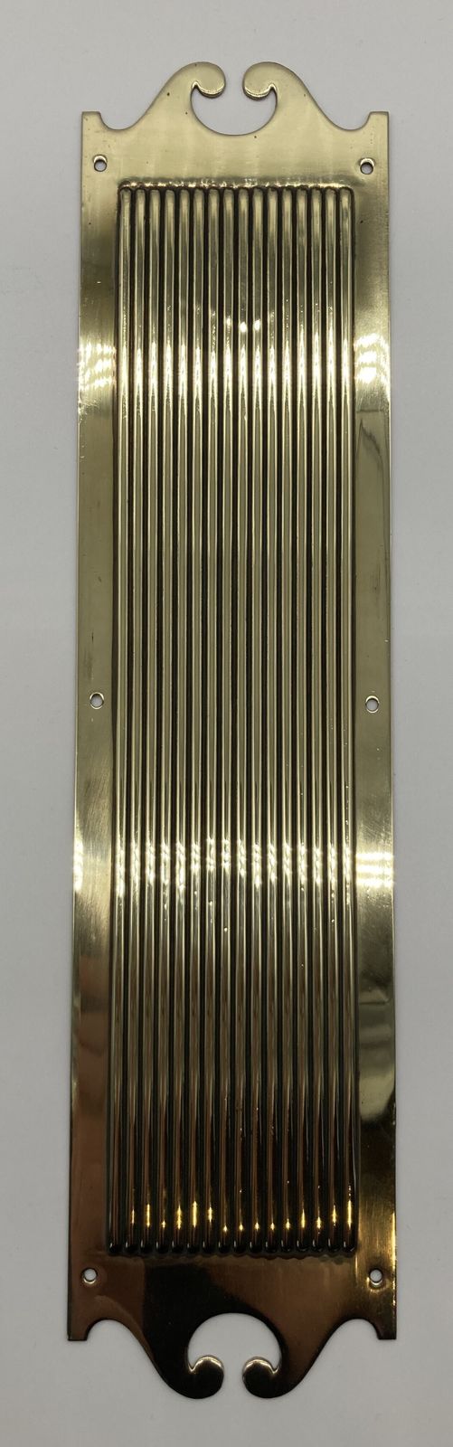 Set Of Eight Queen Anne Style Brass Finger Plates photo furniture
