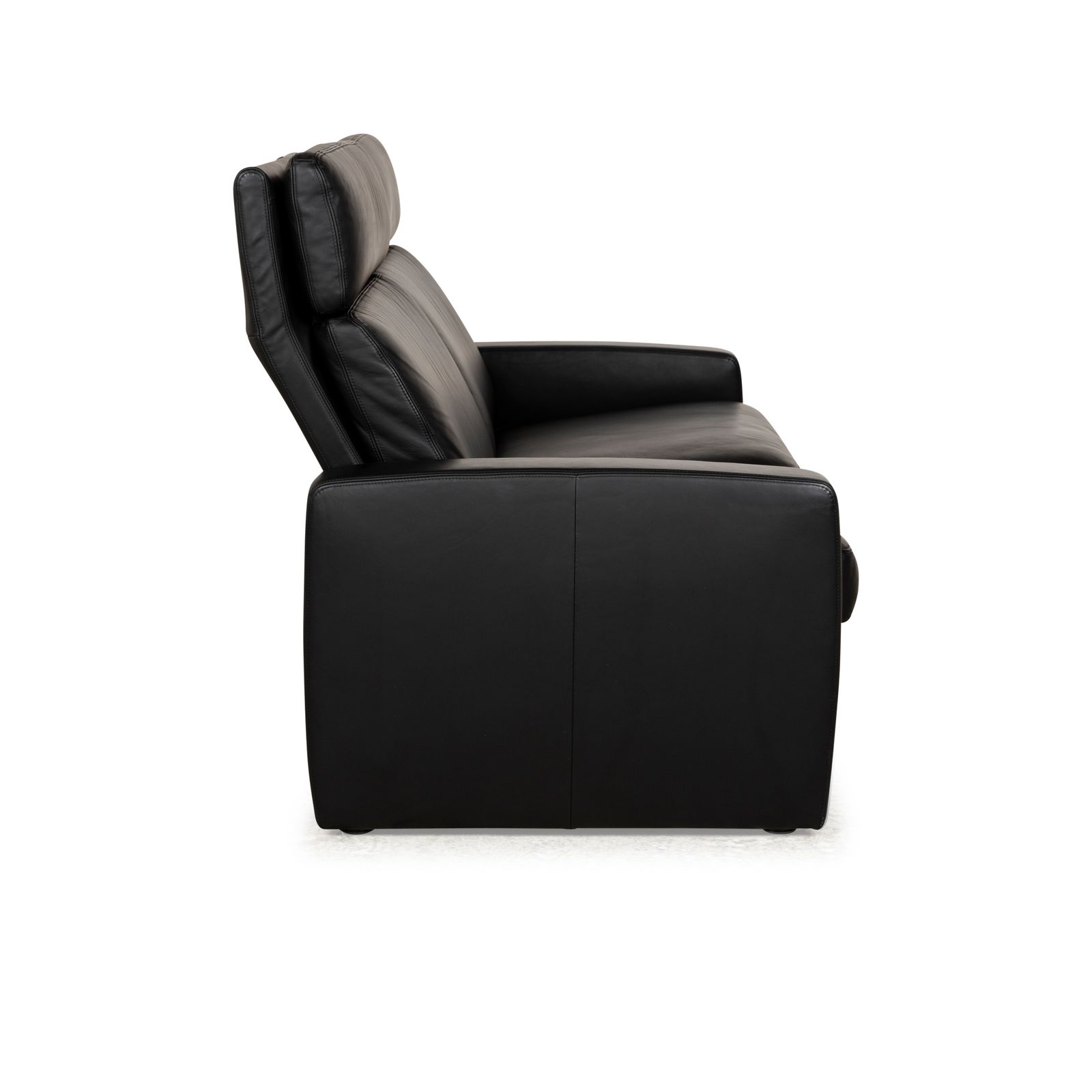 Mobilier Canapé 2 places Erpo Just Relax en cuir noir, fonction manuelle photo
