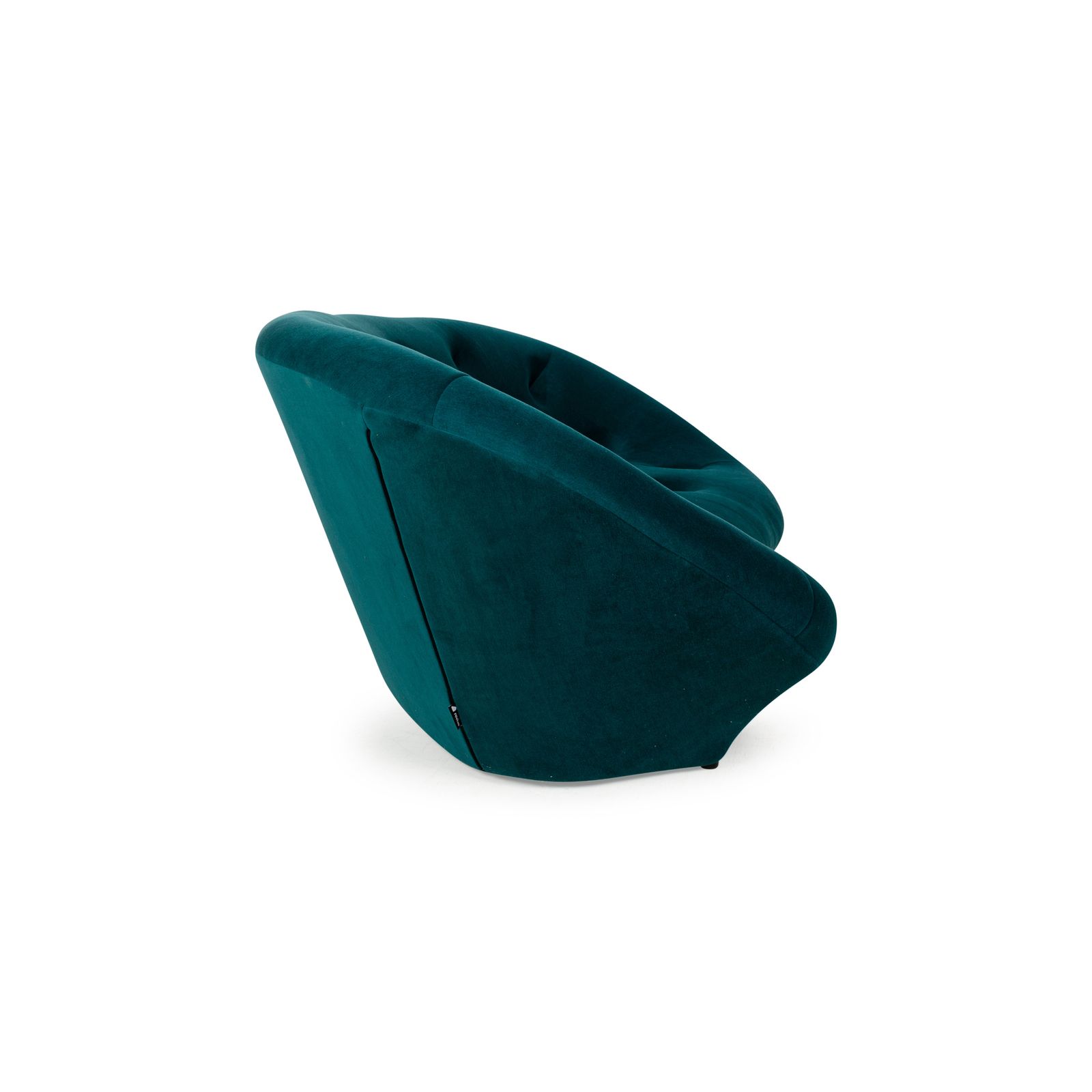 Ligne Roset Ploum Fabric Three Seater Petrol Green Blue Sofa  High Back New Cover photo vinterior