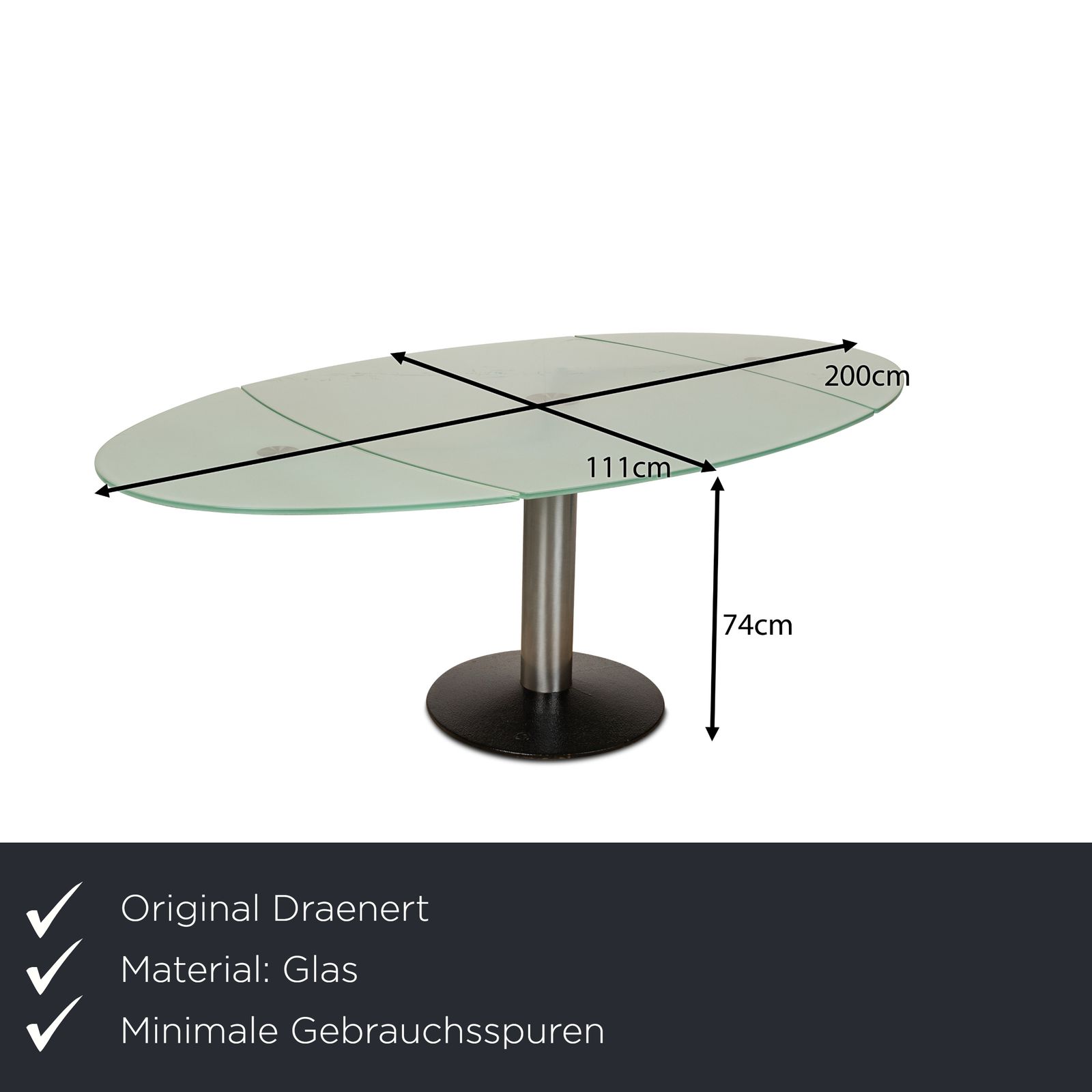 Draenert Titan glazen eettafel zilver eetkamer photo furniture