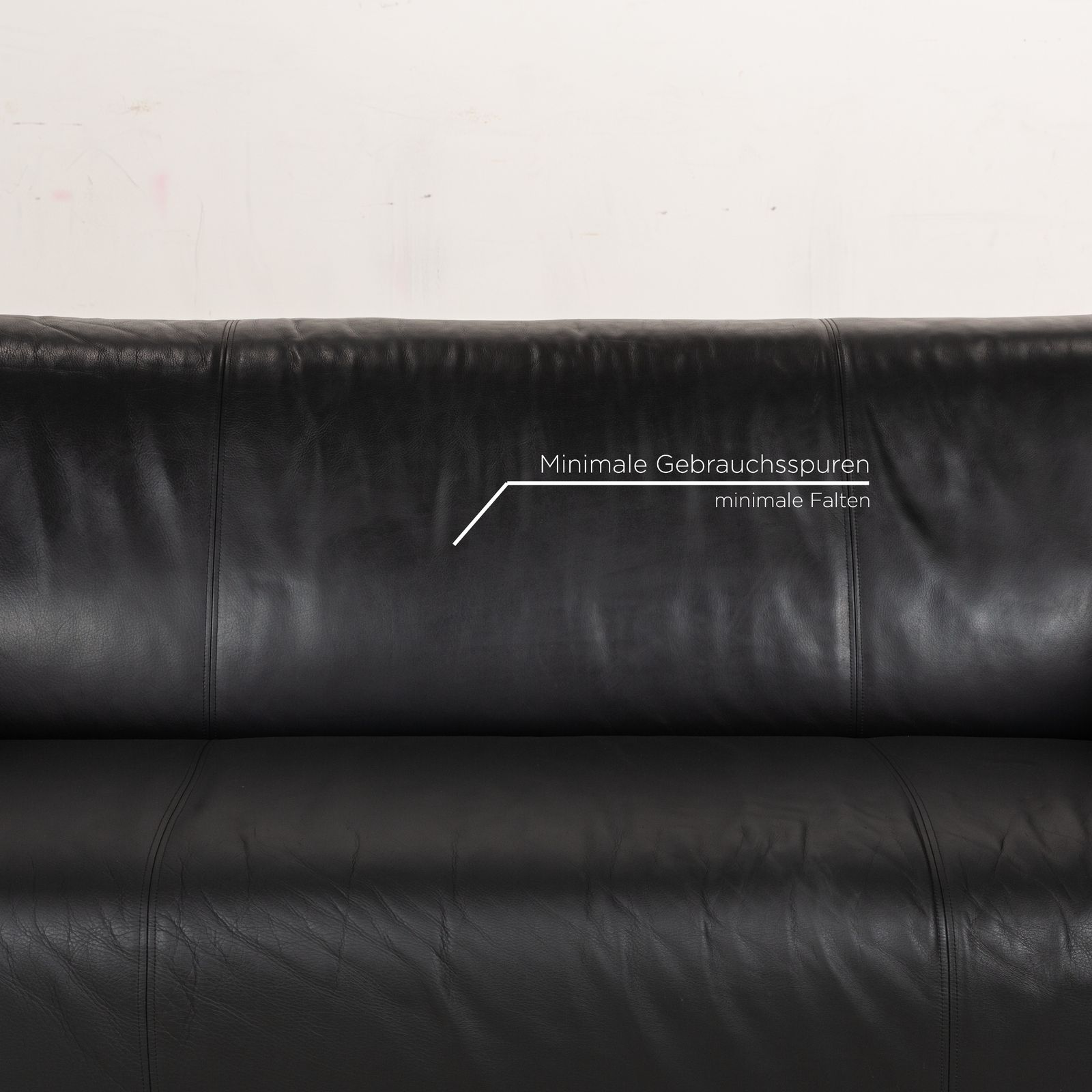 Rolf Benz 322 Leather Two Seater Gray Anthracite Sofa photo 2123.0
