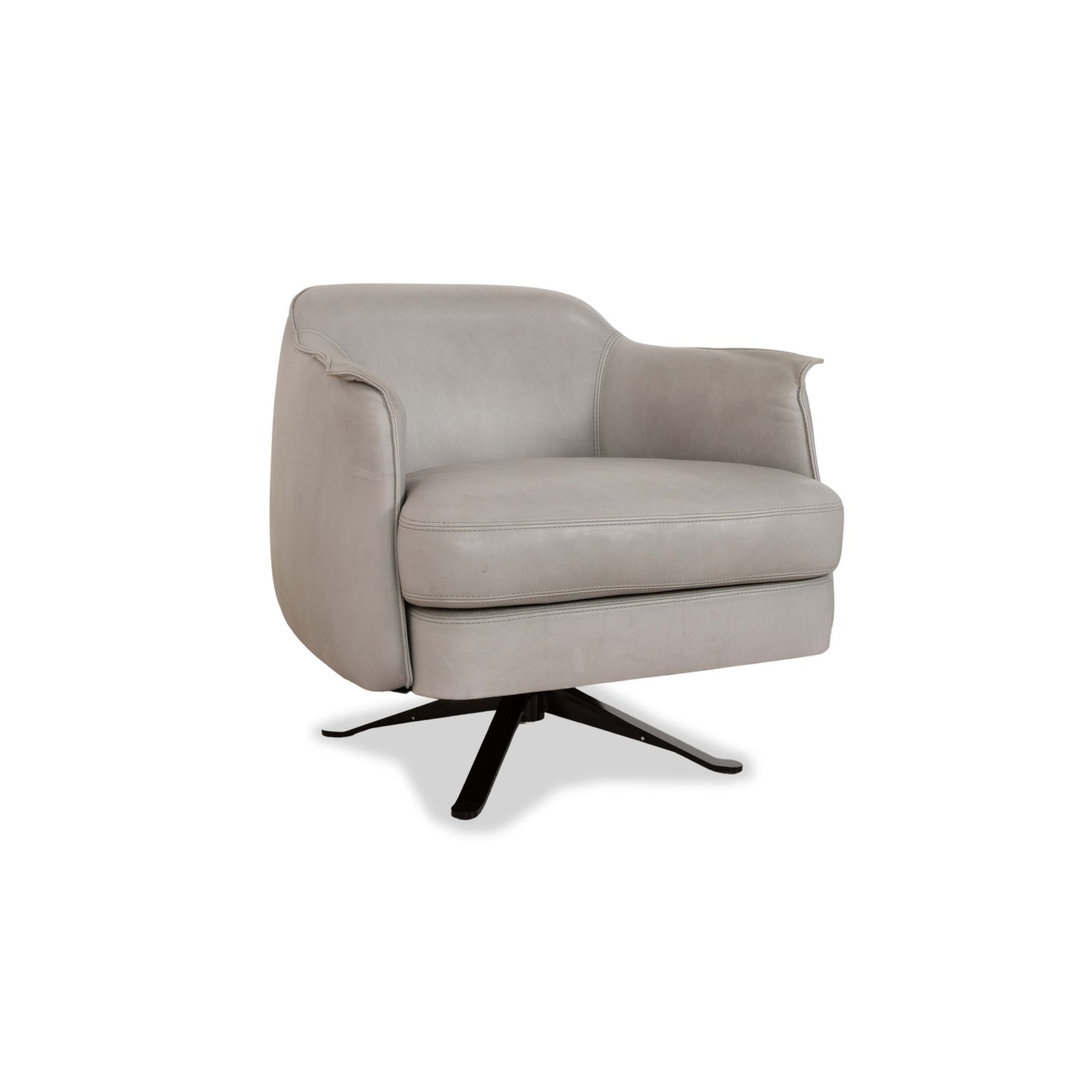 Ensemble de fauteuils Cierre Boheme en cuir, gris photo Mobilier