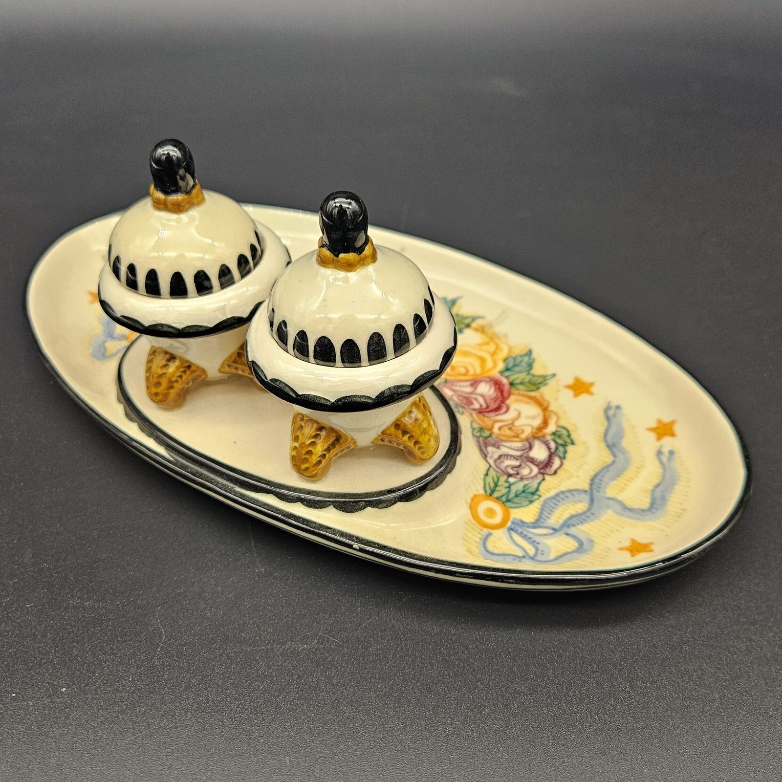Ceramic Inkwell From The Karlsruhe Majolika By Kusche. 1916–1922 photo vinterior