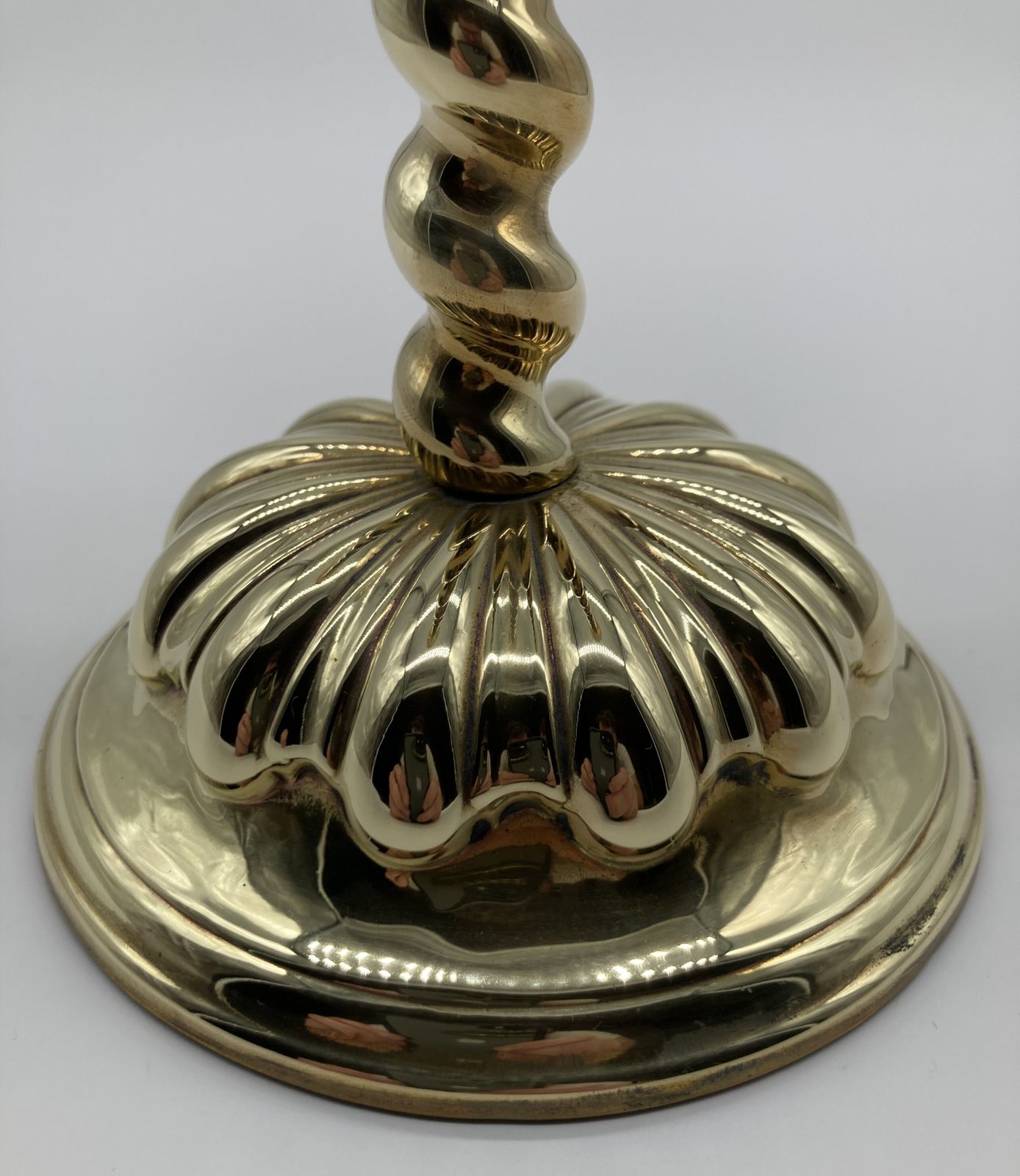 A Pair Of Late 19th Century Barley Twist Candlesticks photo for sale