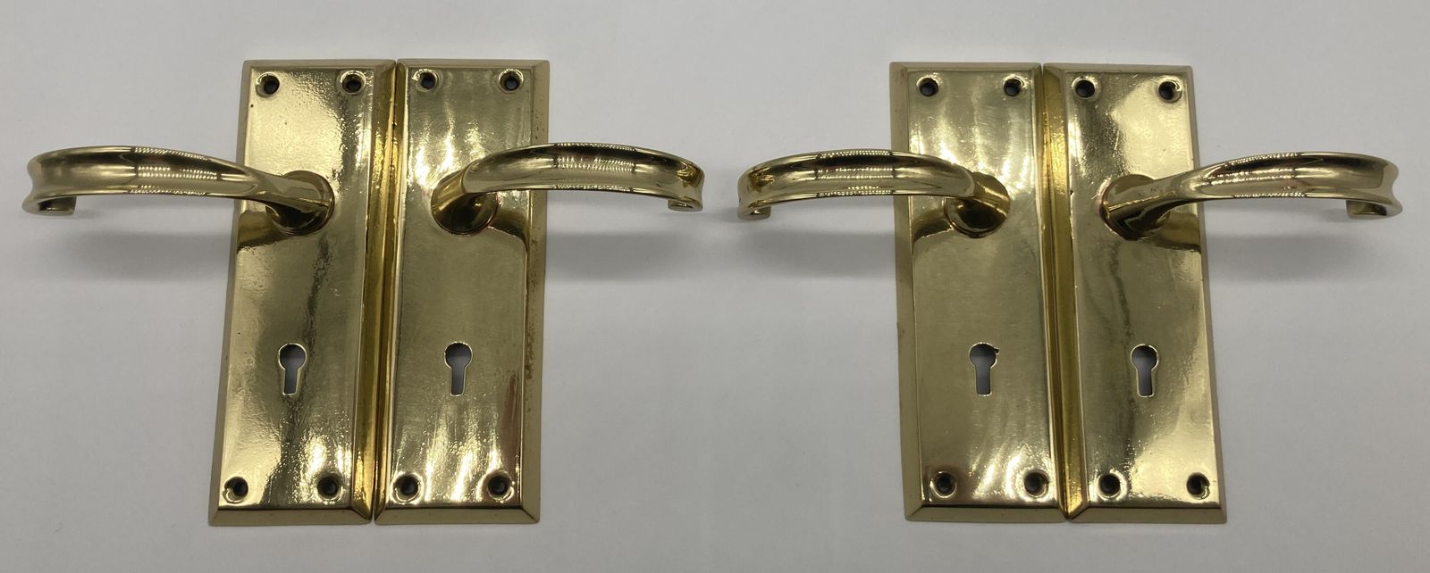 Edwardian Brass Lever Door Handles photo furniture