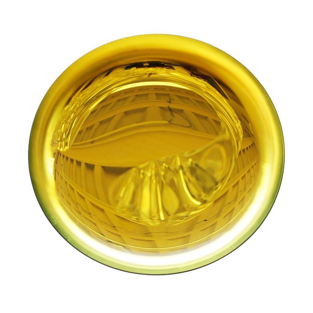 Modern Sculptural Concave Yellow Glass French Mirror photo furniture