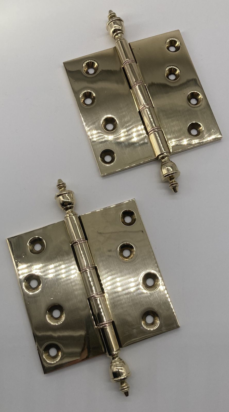 A Pair Of Brass Door Hinges, Mid 20th Century photo for sale