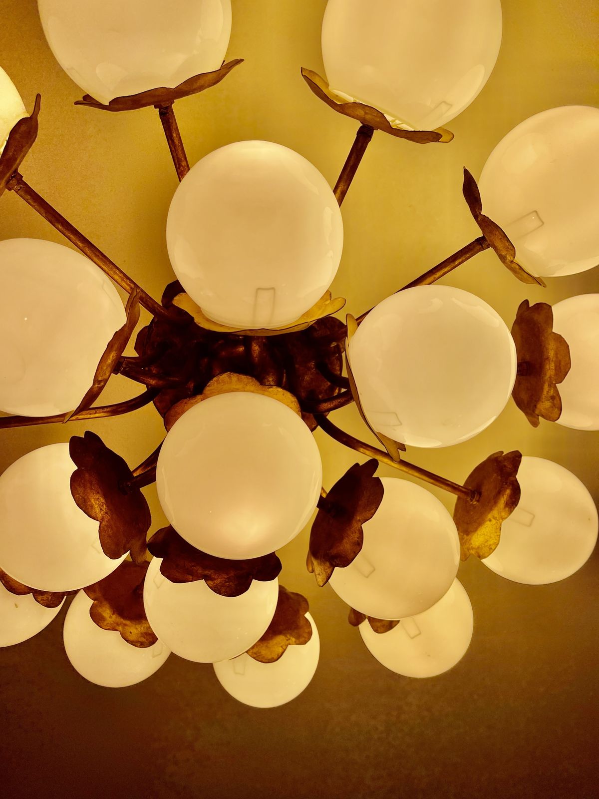 Oversized Brutalist Catalane Artist Hammered Gilt Gold , Spain 1950s photo Lighting