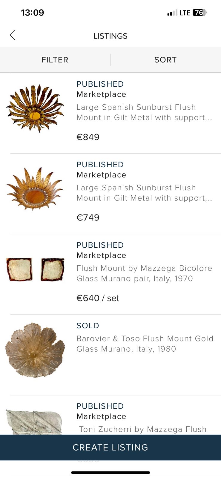 Floral Murano Wall Lighting With Chrome Structure, Italie 1980 photo buy