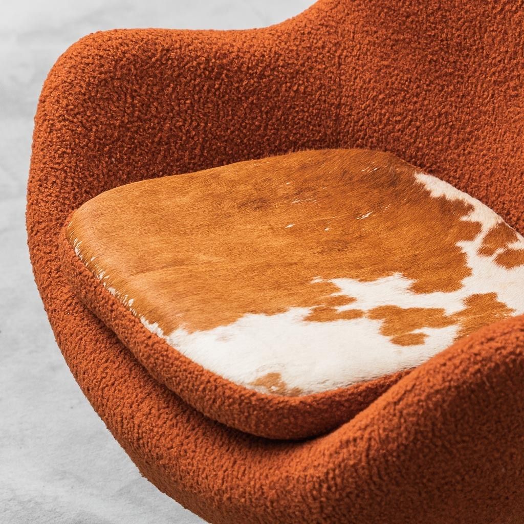 Furniture Bouclé Armchair Jacobsen Style 70s Vintage Modernism photo