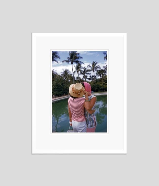 Slim Aarons 'Poolside Secrets' Framed White photo furniture