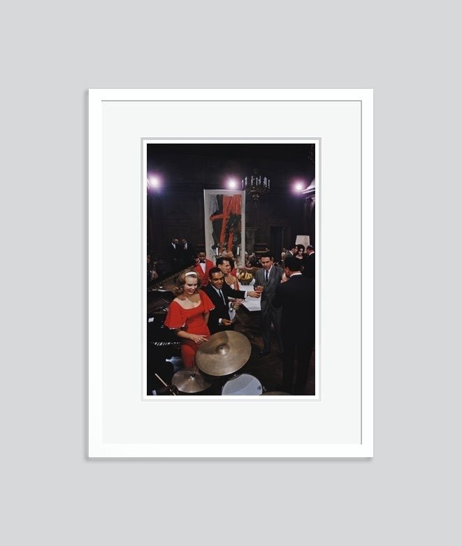 Slim Aarons 'Party At The Playboy Mansion' Framed White photo furniture