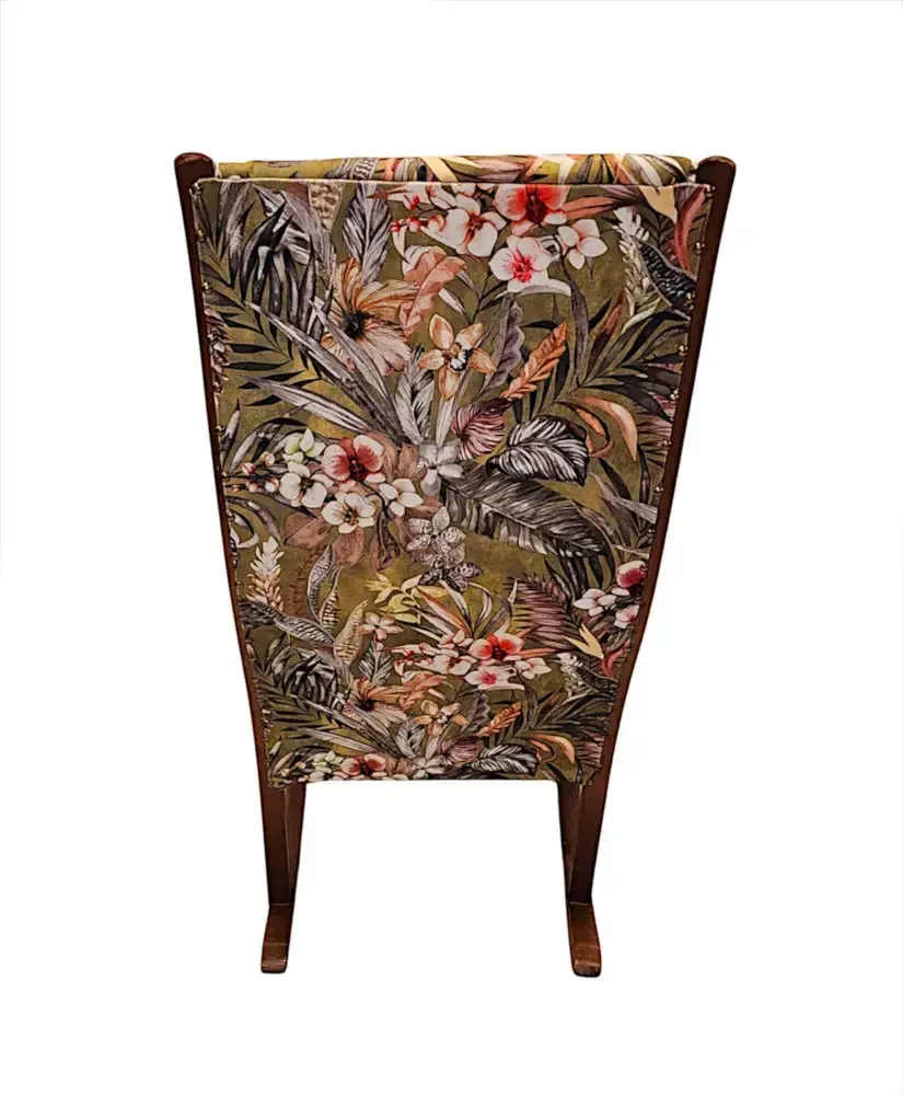 A Fabulous 19th Century Newly Upholstered Rocking Chair photo vinterior