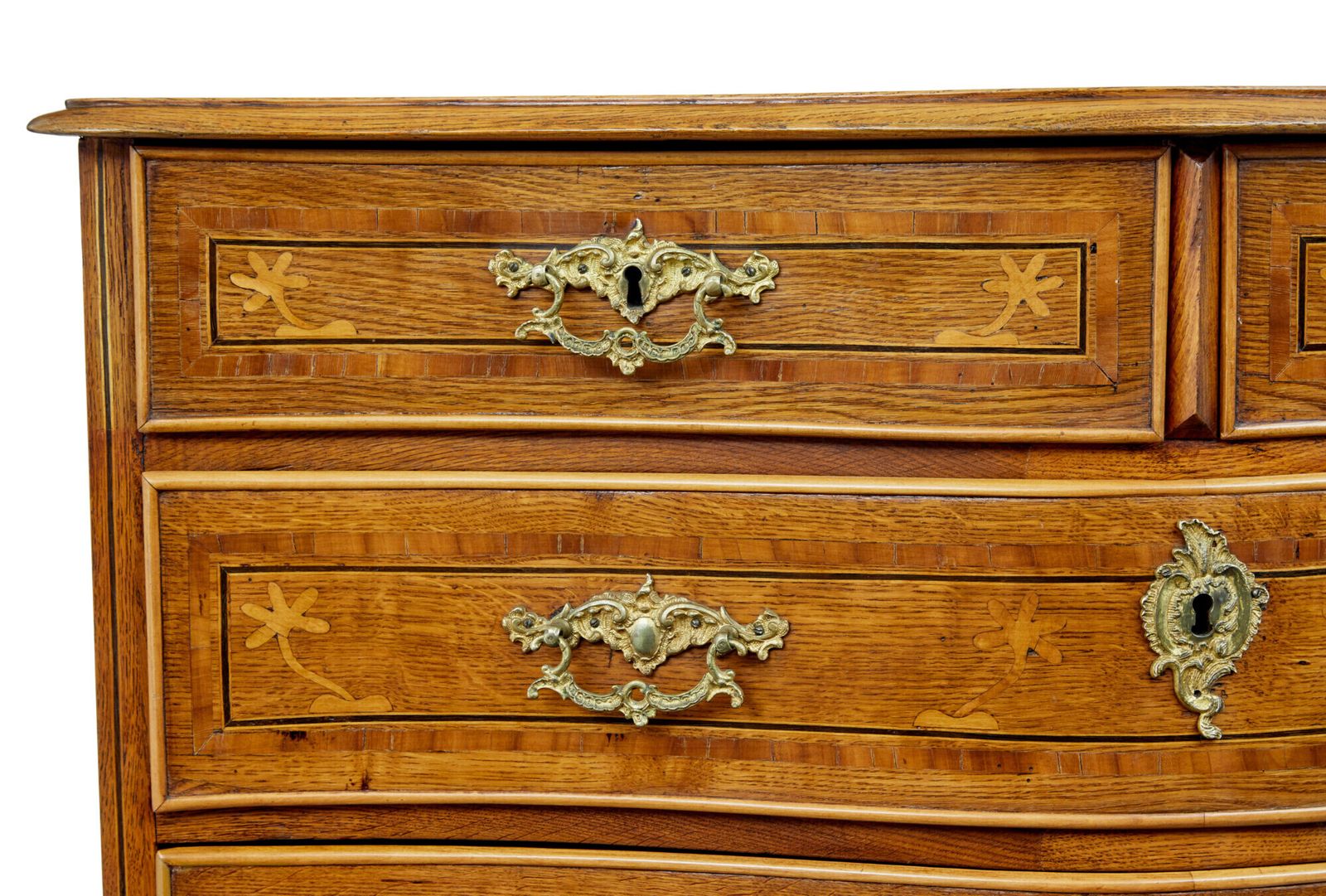 Early 19th Century Swedish Baroque Oak Inlaid Chest Of Drawers photo 2415.0