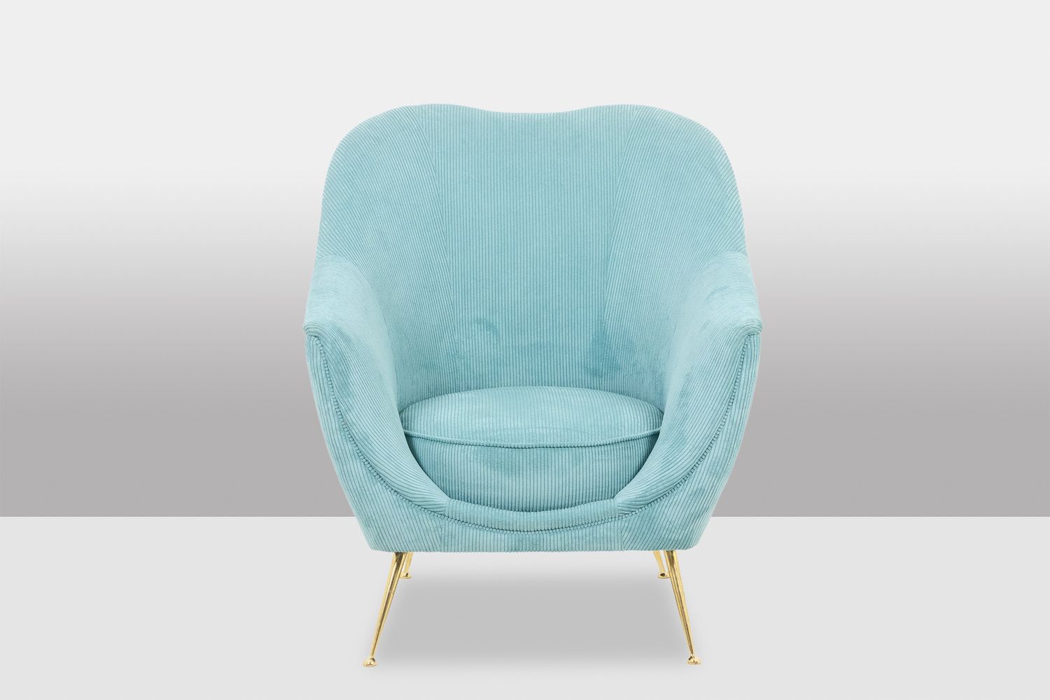 Pair Of Corduroy Armchairs. Contemporary Work. photo 4400.0