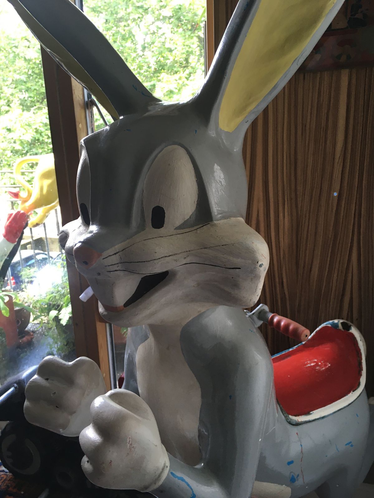 Merry Go Round Carousel Ex Ride Standing Figure Cartoon Bugs Like Bunny Rabbit 1970 1980 photo for sale