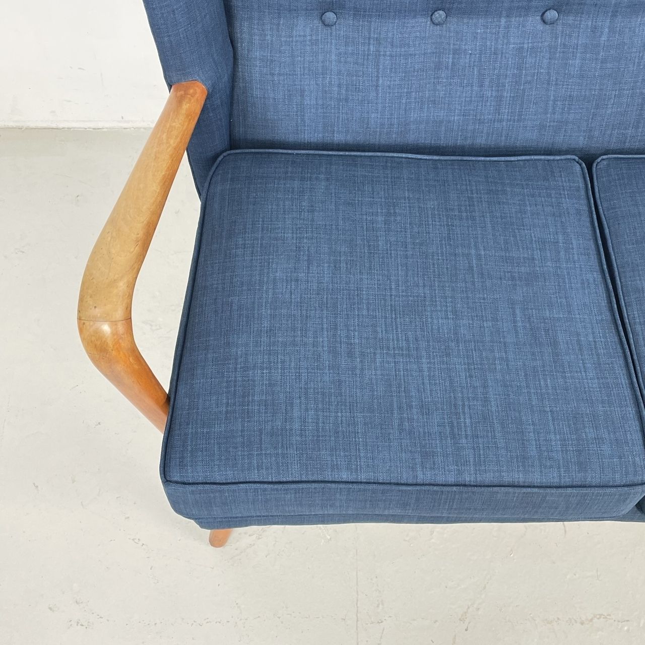 1950s Bambino Sofa By Howard Keith For Hk Furniture In Navy Blue photo Furniture
