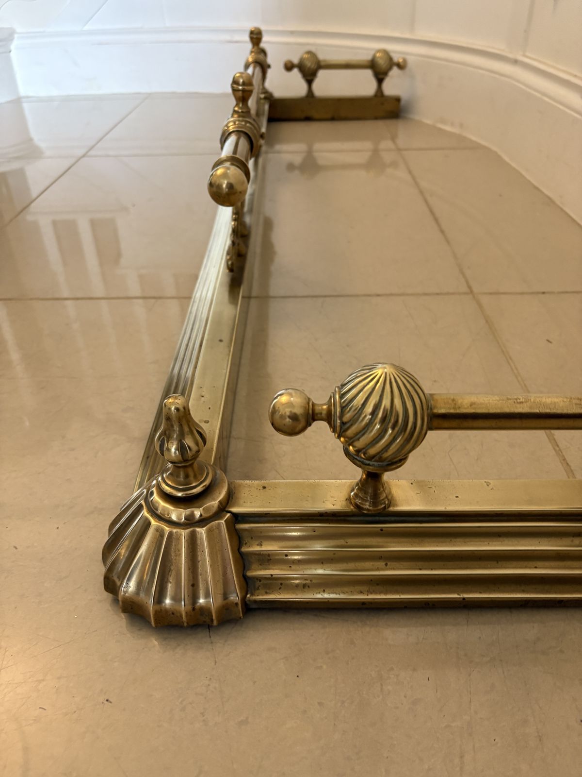 Antique 19th Century Brass Fender photo 945.0