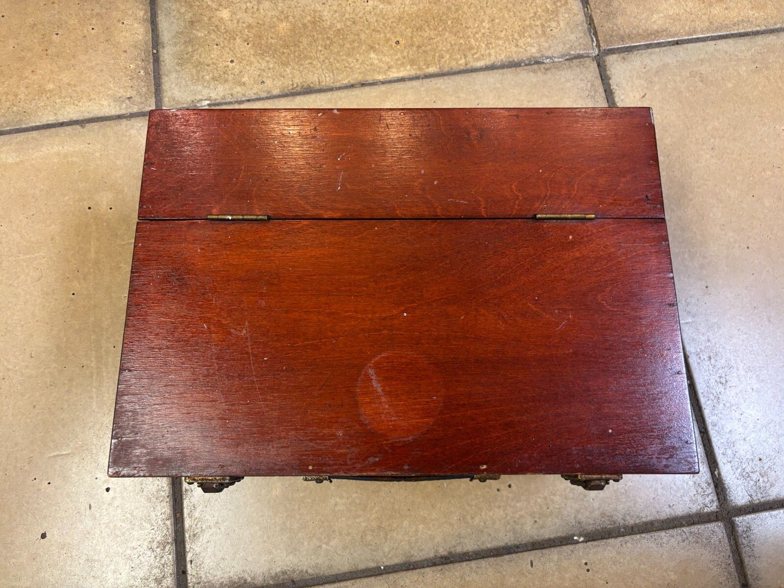 Vintage Hand Made Wooden Engineers Tool Box/ Cabinet With Drawers photo for sale