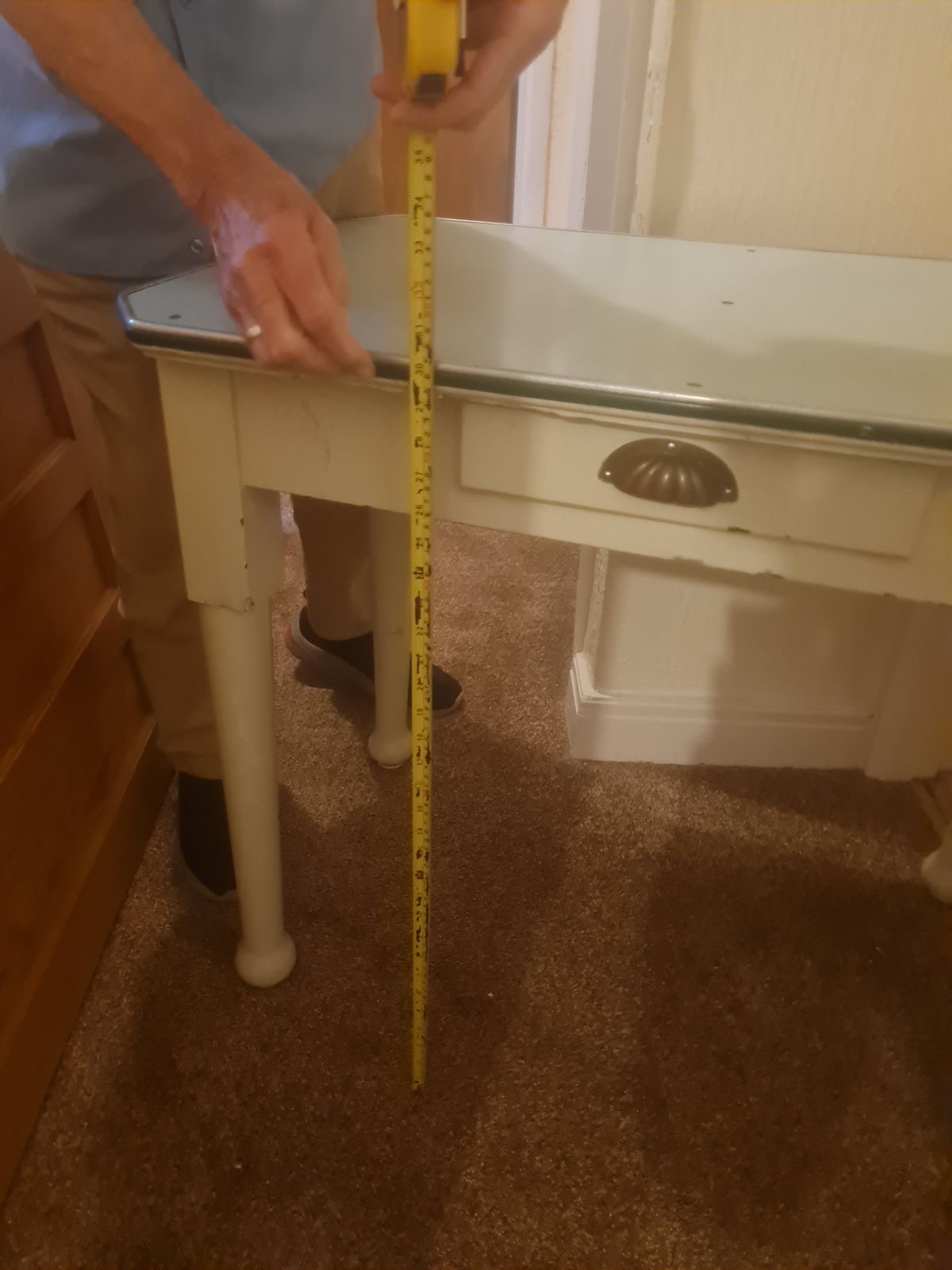 1930s Pine Kitchen Table With Formica Top photo for sale