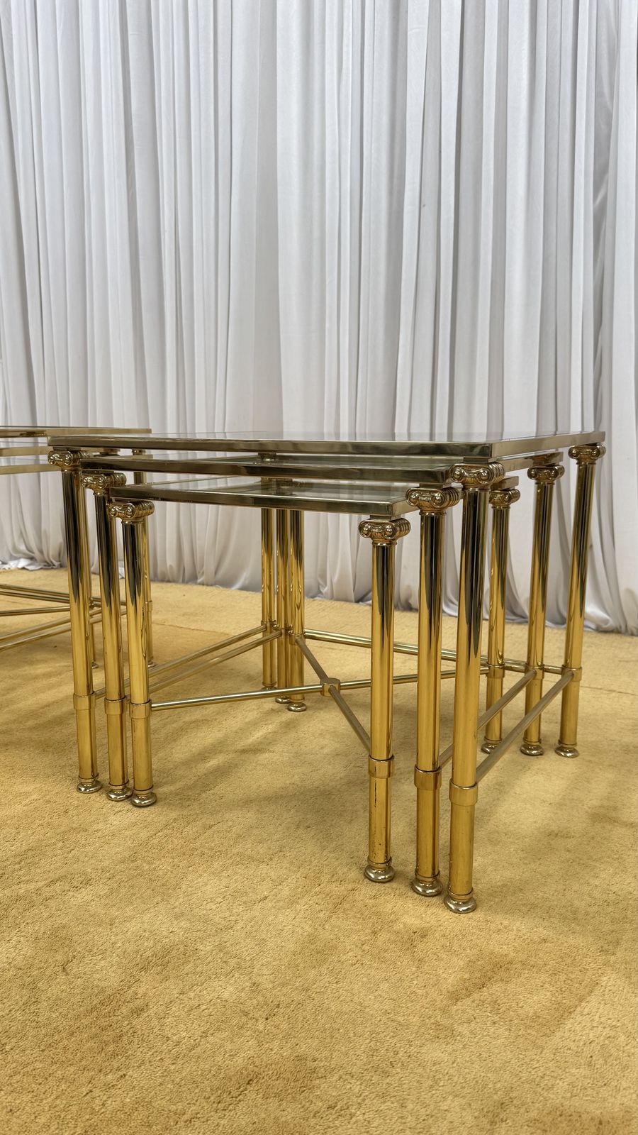 Nest Of Tables, 1970s, Vintage photo for sale