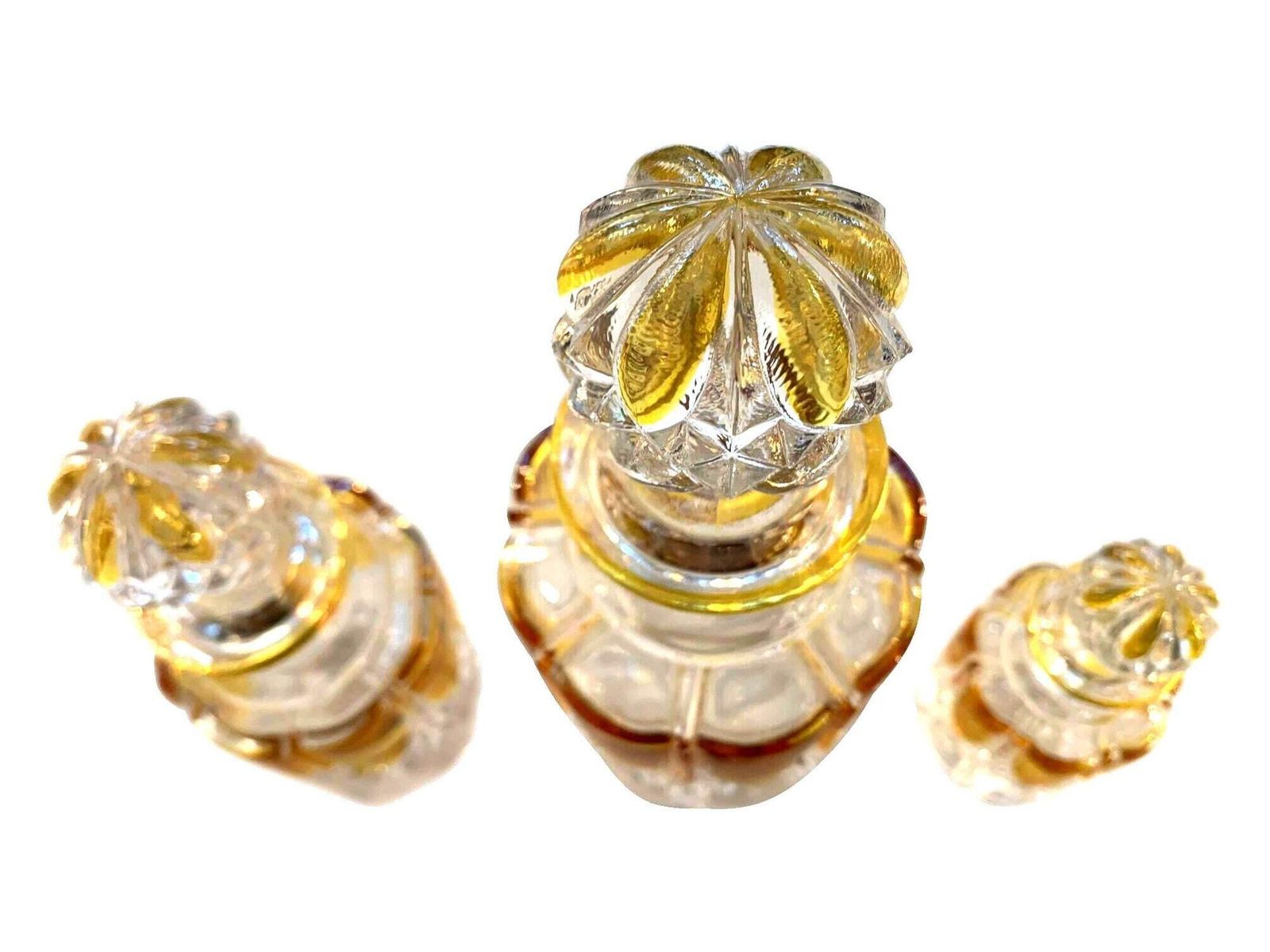 A. Collection Of Seven Val Sat Lambert 1920s Perfume Bottles. photo vinterior