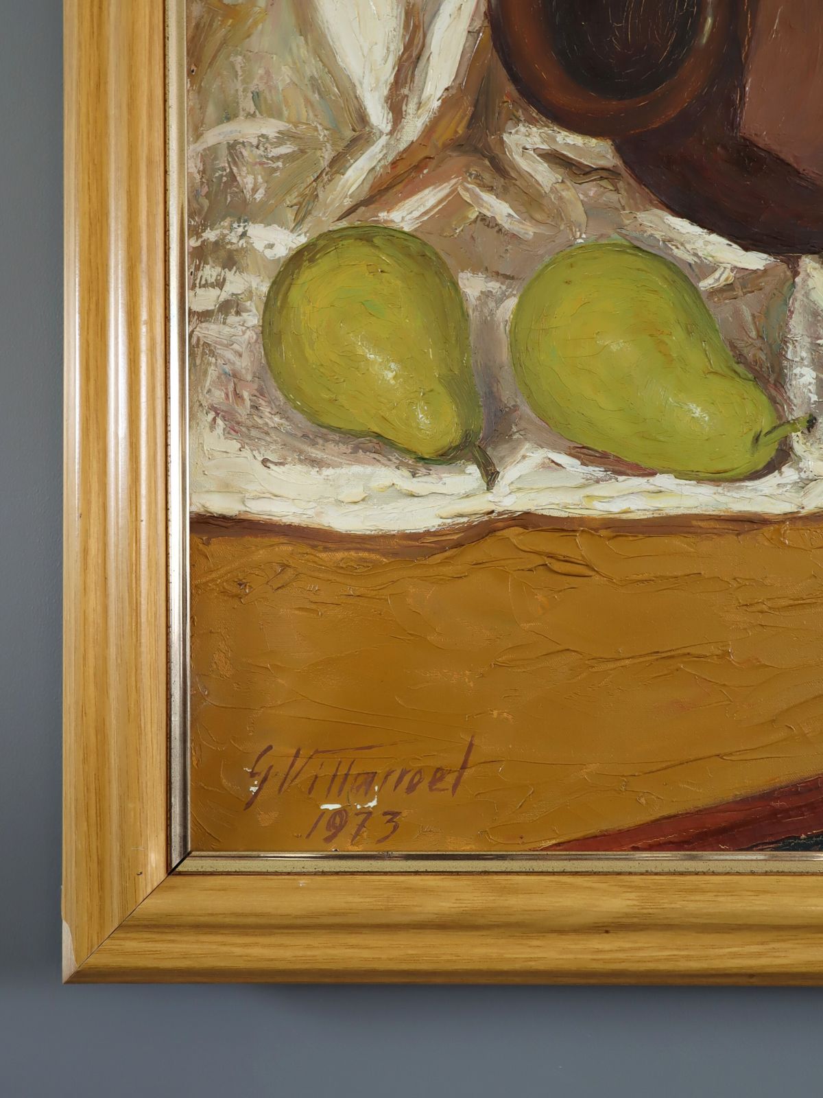 photo vintage Watermelon & Pot  Oil Painting