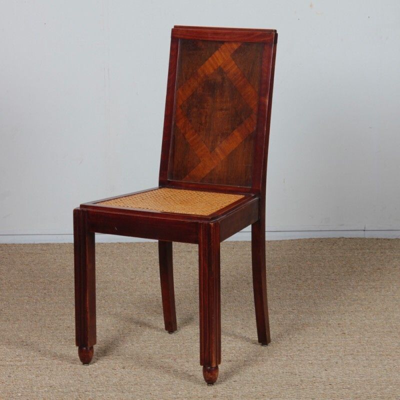Suite Of 6 Wooden Chairs From The 1930s 40s photo for sale