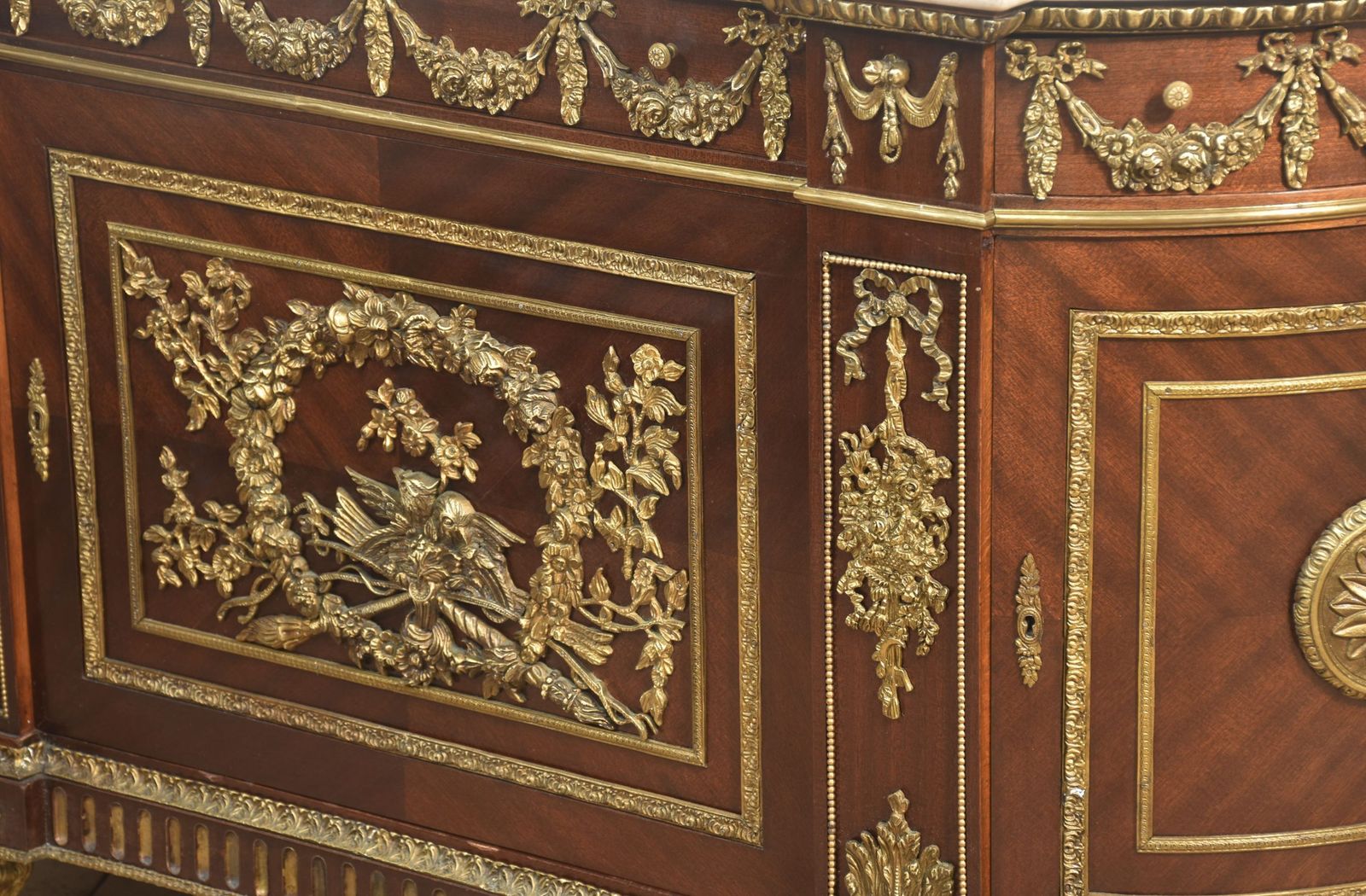 Louis XVI Style Mahogany Cabinet photo for sale