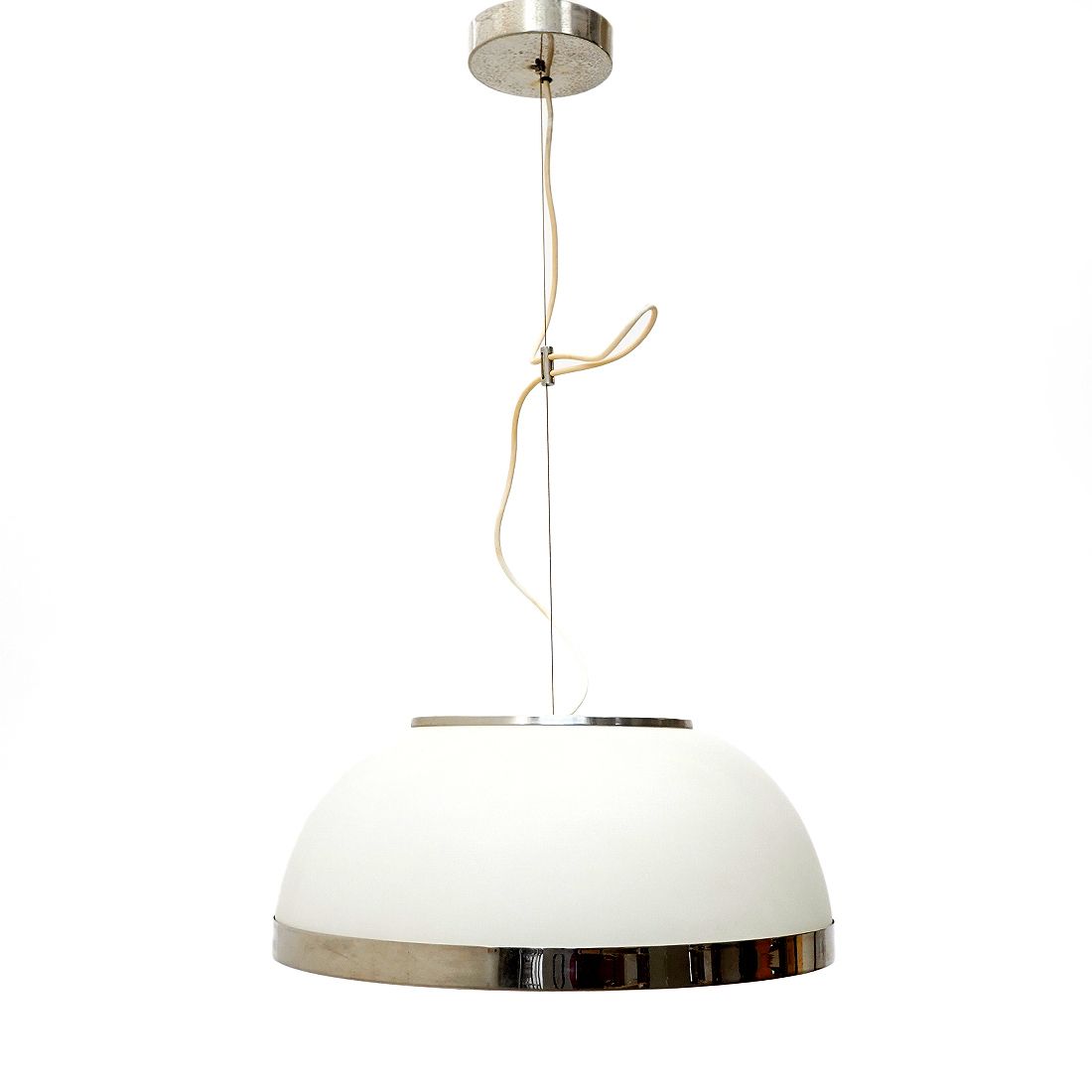Opaline Glass Chandelier By Pia Guidetti Crippa For Lumi, 1970s photo for sale