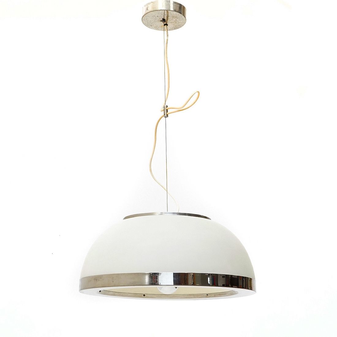 Opaline Glass Chandelier By Pia Guidetti Crippa For Lumi, 1970s photo Lighting