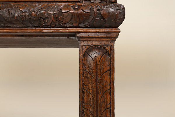 photo for sale Italian Renaissance Cabinet In Walnut With Carvings, 16th Century