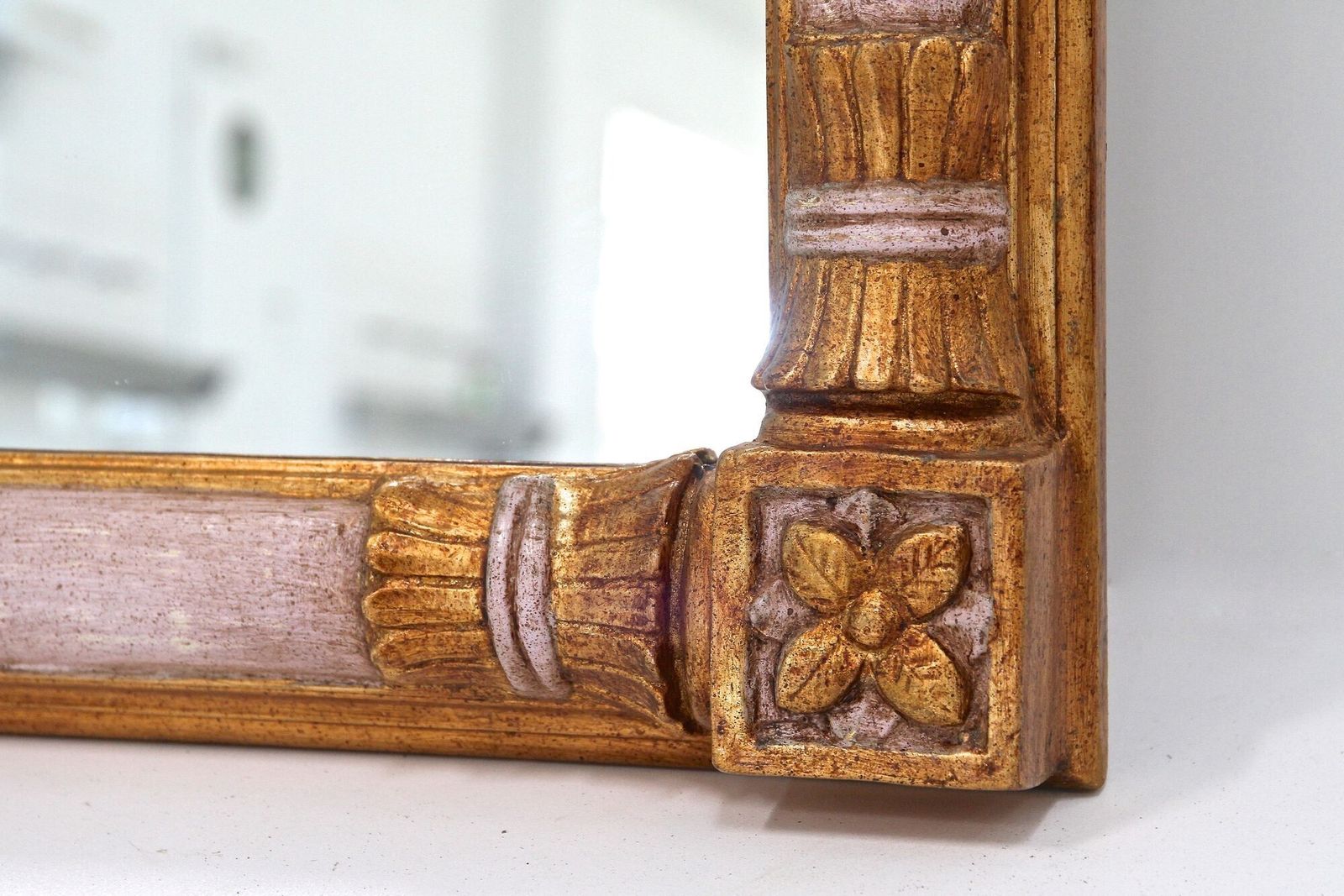 Mid Century Gilt Wall Mirror, Handcarved, 20th Century   Italy Ca. 1950 photo vinterior