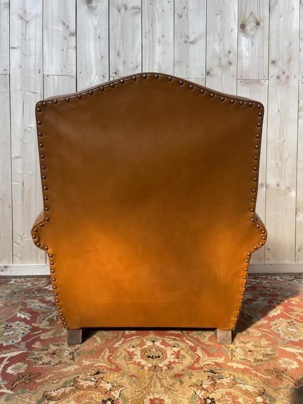 Fauteuil Club En Cuir Havane photo furniture
