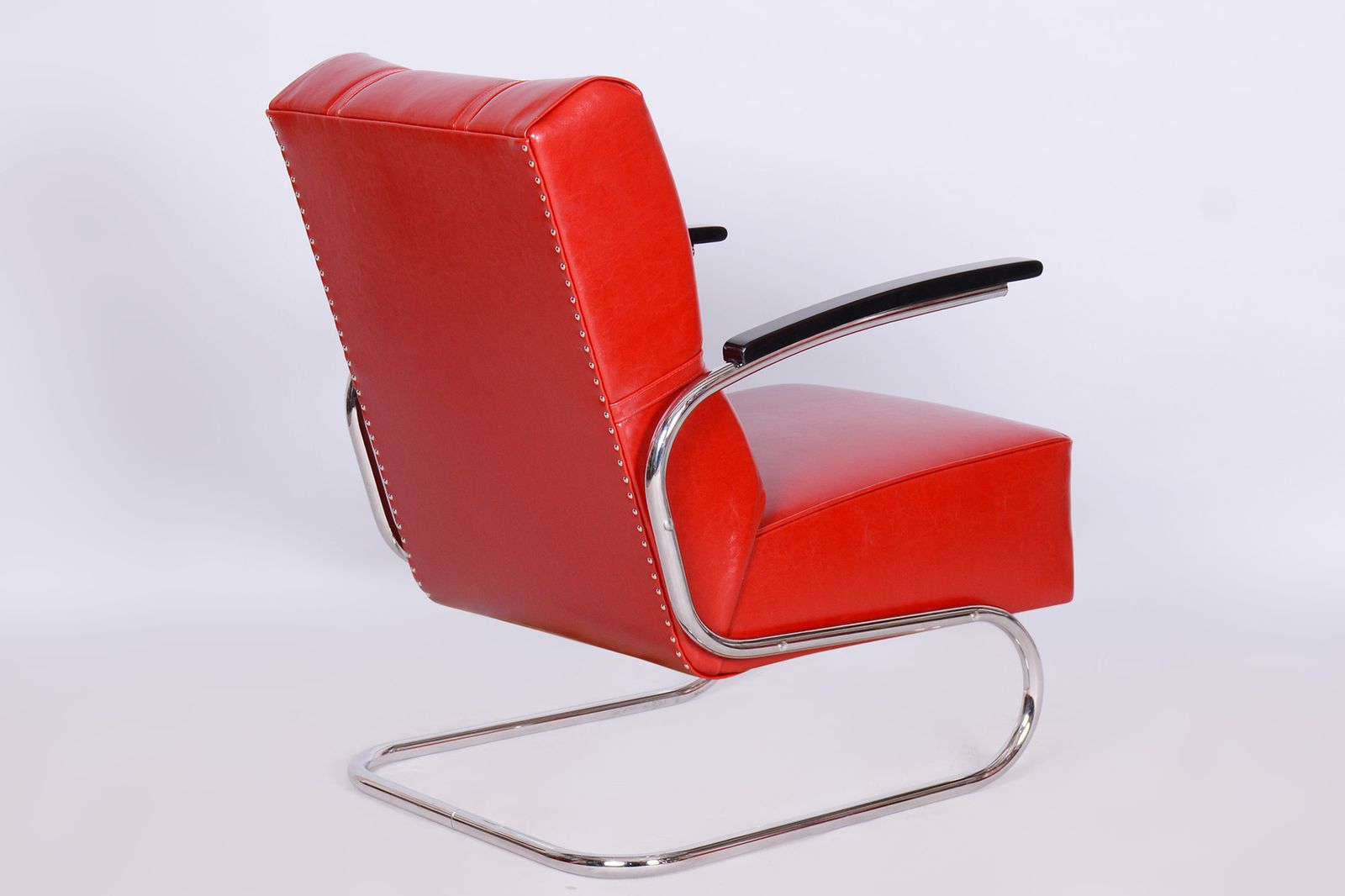 Set Of Two Restored Bauhaus Armchairs, By Vichr A Spol., Chrome, Germany, 1930s photo Furniture