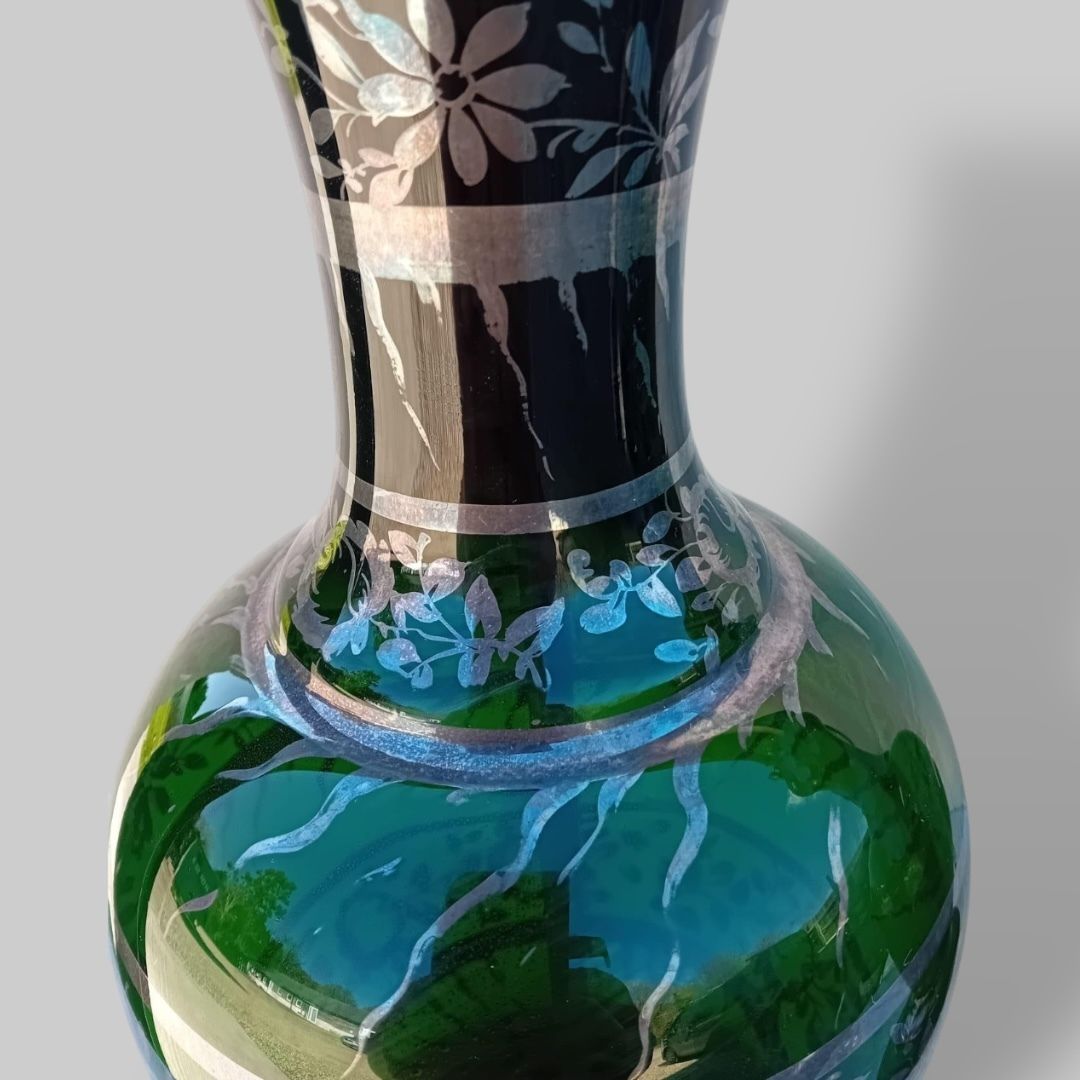 A Pair Of Vintage Bohemian Glass Table Lamps photo 795.0