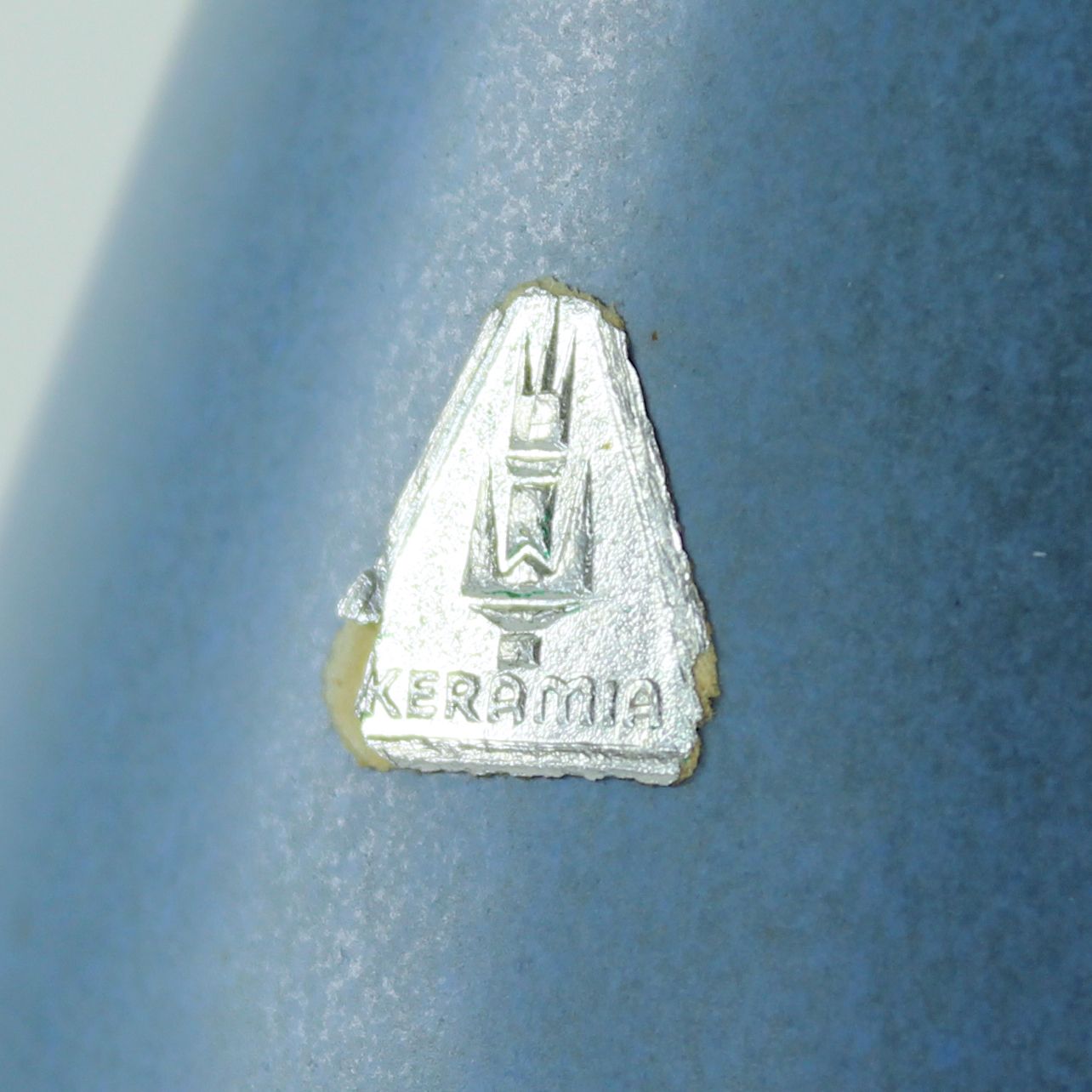Ceramic Sculpture Of Two Blue Doves,  Keramia 1960s photo for sale
