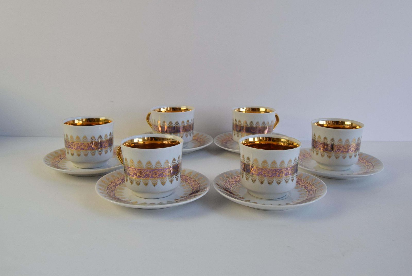 Set Of Six Cups And Saucers By Epiag 1950 photo furniture